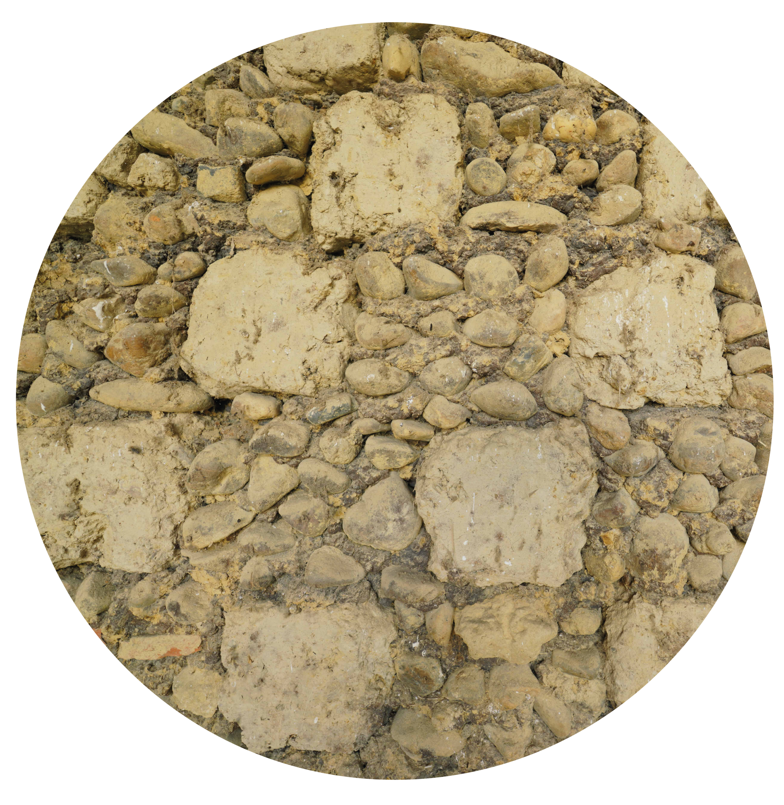 Mur en terre en damier - PNR Astarac